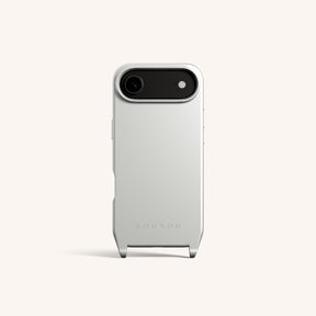 Phone Case with Eyelets in Y2K Silver