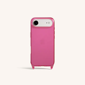 Phone Case with Eyelets in Cyber Pink Clear