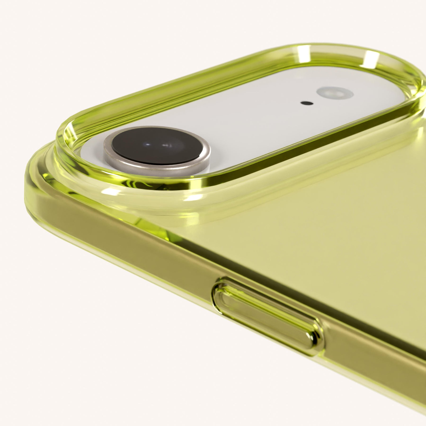 Phone Case with Eyelets in Sunny Lime Clear