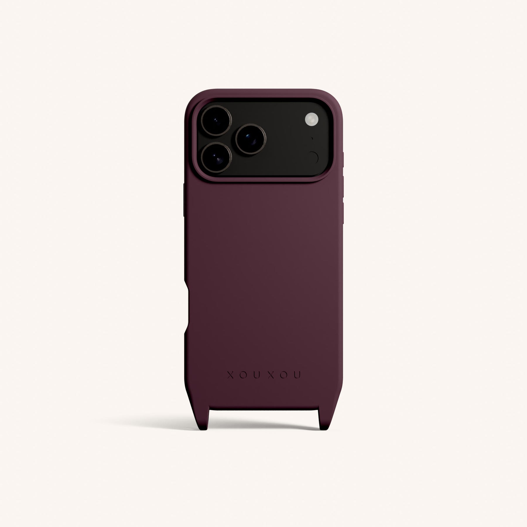 Phone Case with Eyelets in Burgundy