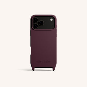 Phone Case with Eyelets in Burgundy