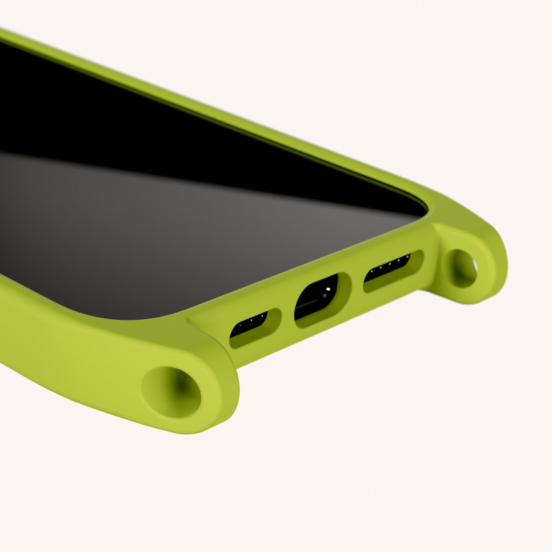 Phone Case with Eyelets in Olive Green