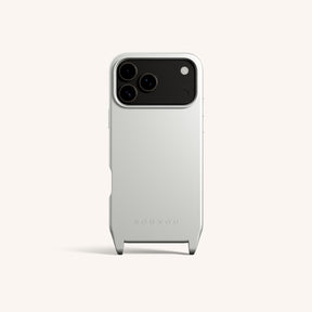 Phone Case with Eyelets in Y2K Silver