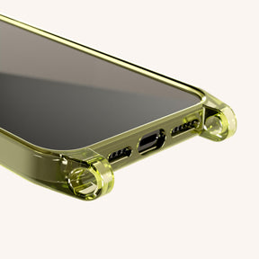 Phone Case with Eyelets in Sunny Lime Clear
