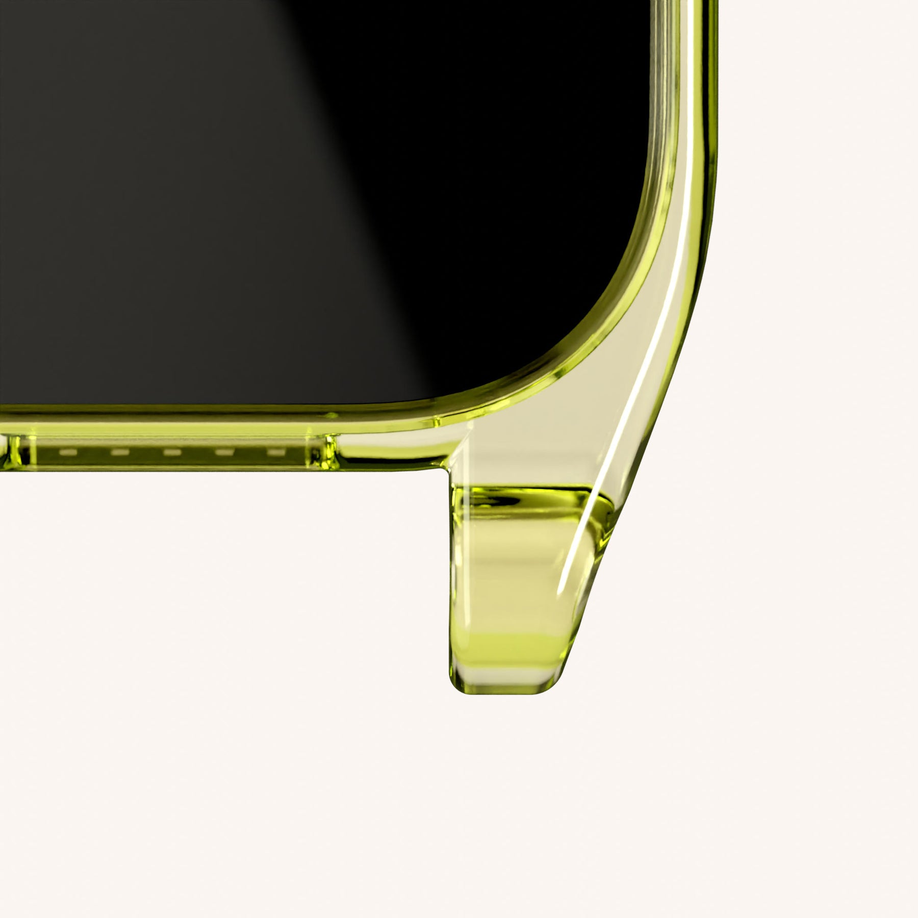 Phone Case with Eyelets in Sunny Lime Clear