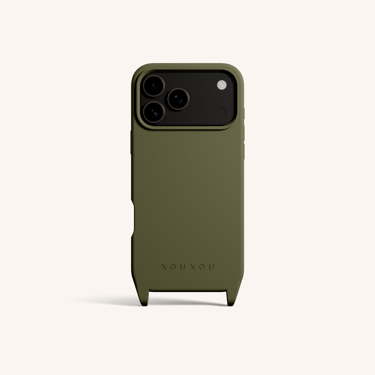 Phone Case with Eyelets for iPhone 17 Pro with MagSafe in Moss Total View | XOUXOU #phone model_iphone 17 pro