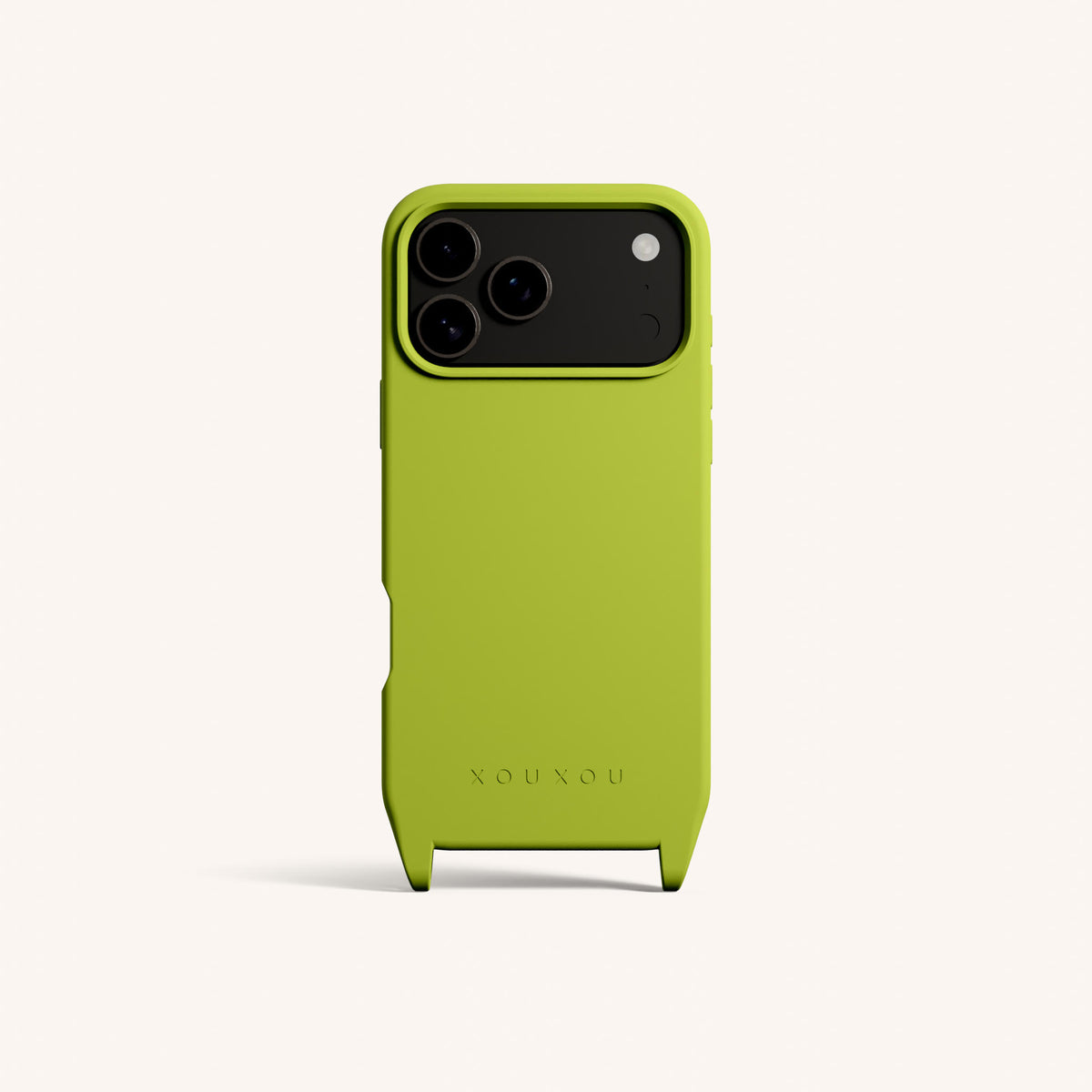 Phone Case with Eyelets for iPhone 17 Pro with MagSafe in Olive Total View | XOUXOU #phone model_iphone 17 pro