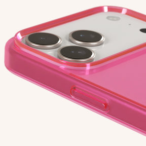 Phone Case with Eyelets in Cyber Pink Clear