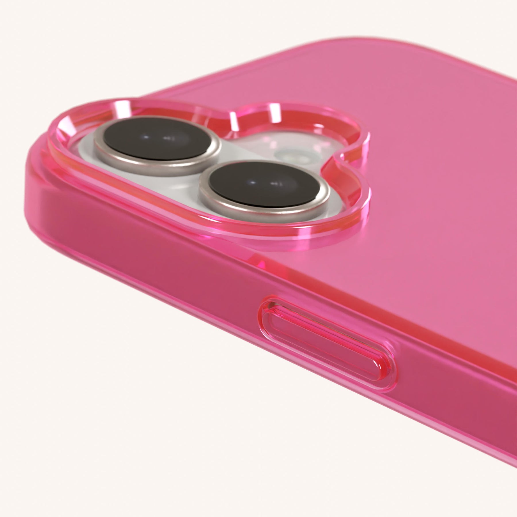 Phone Case with Eyelets in Cyber Pink Clear