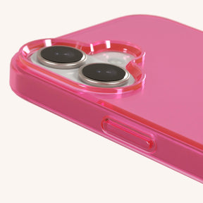 Phone Case with Eyelets in Cyber Pink Clear
