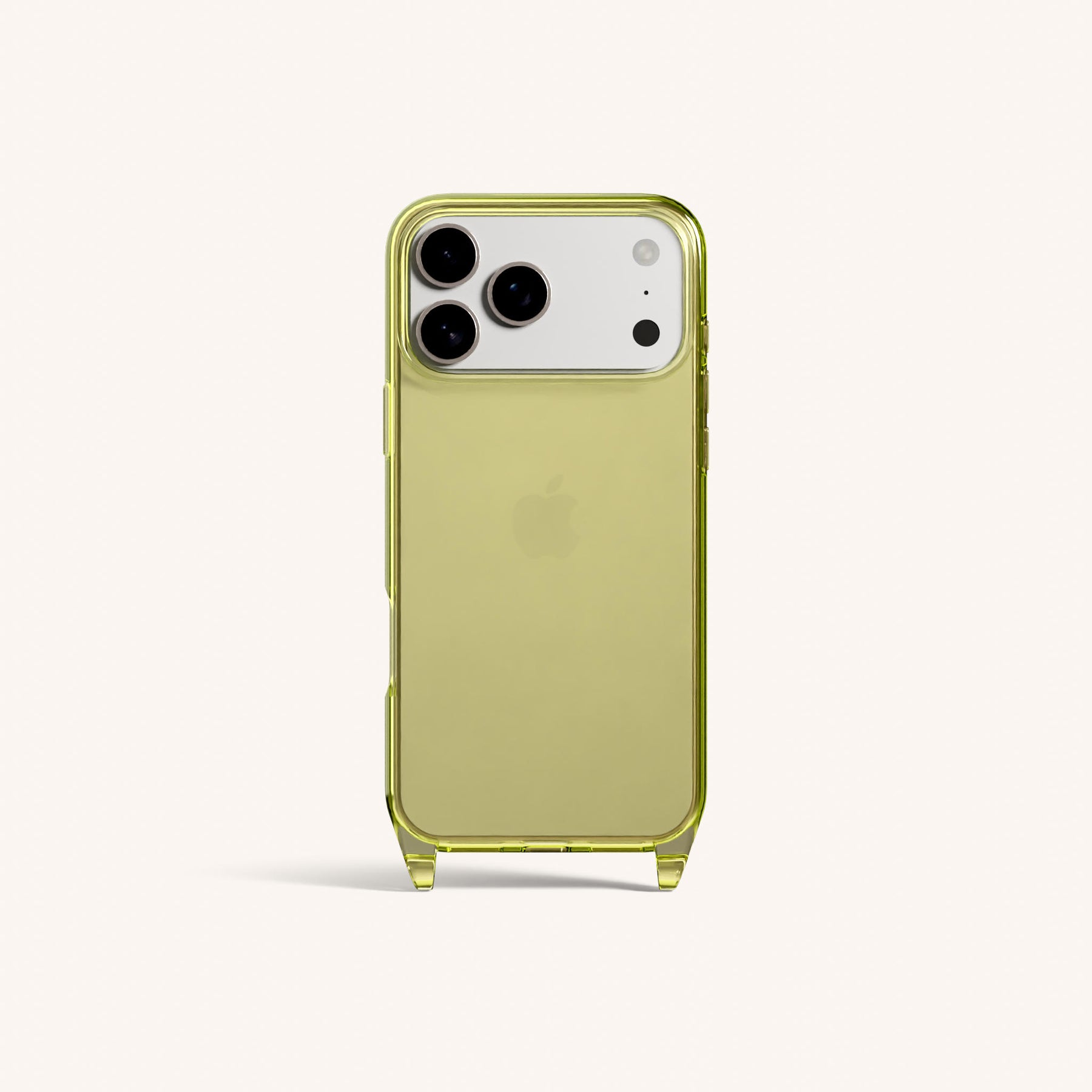 Handyhülle mit Ösen in Sunny Lime Clear