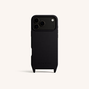 Phone Case with Eyelets in Black
