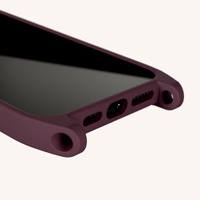 Coque téléphone avec œillets d'attache en Burgundy