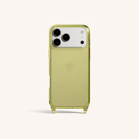 Handyhülle mit Ösen in Sunny Lime Clear