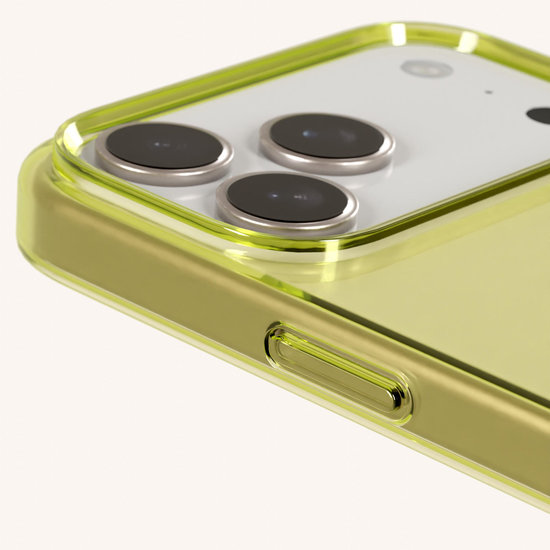 Handyhülle mit Ösen in Sunny Lime Clear