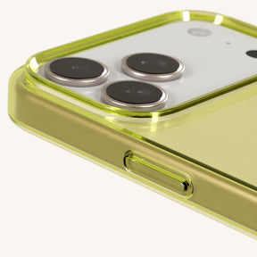 Handyhülle mit Ösen in Sunny Lime Clear