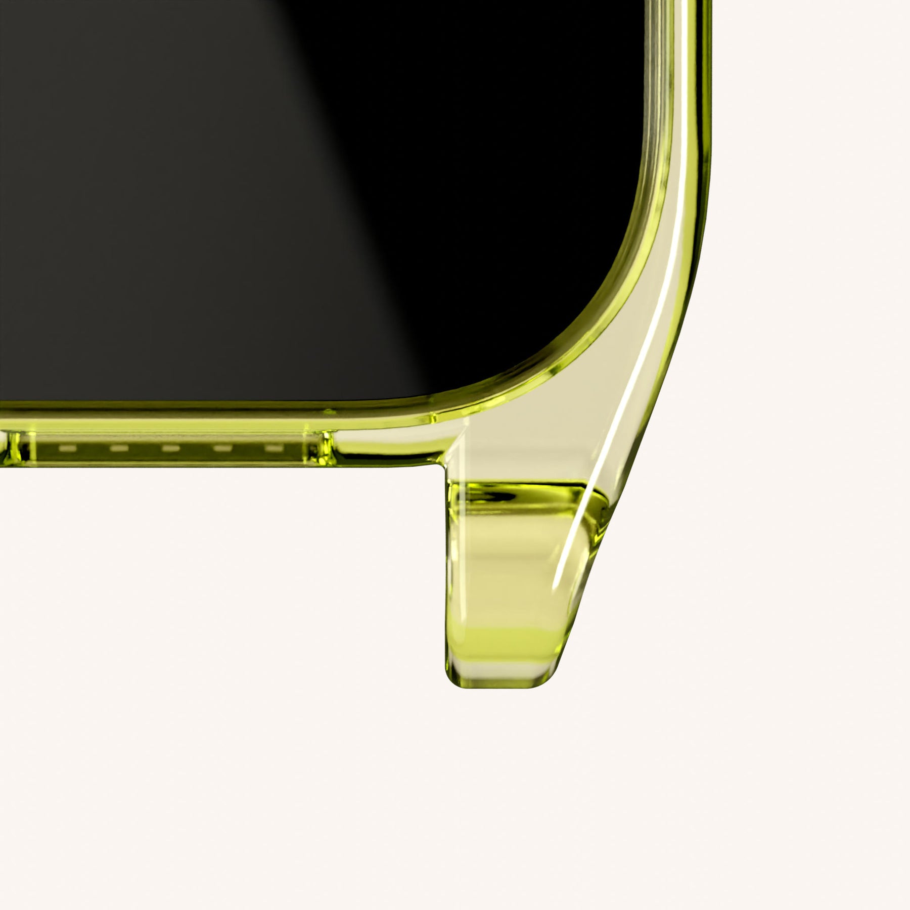 Handyhülle mit Ösen in Sunny Lime Clear