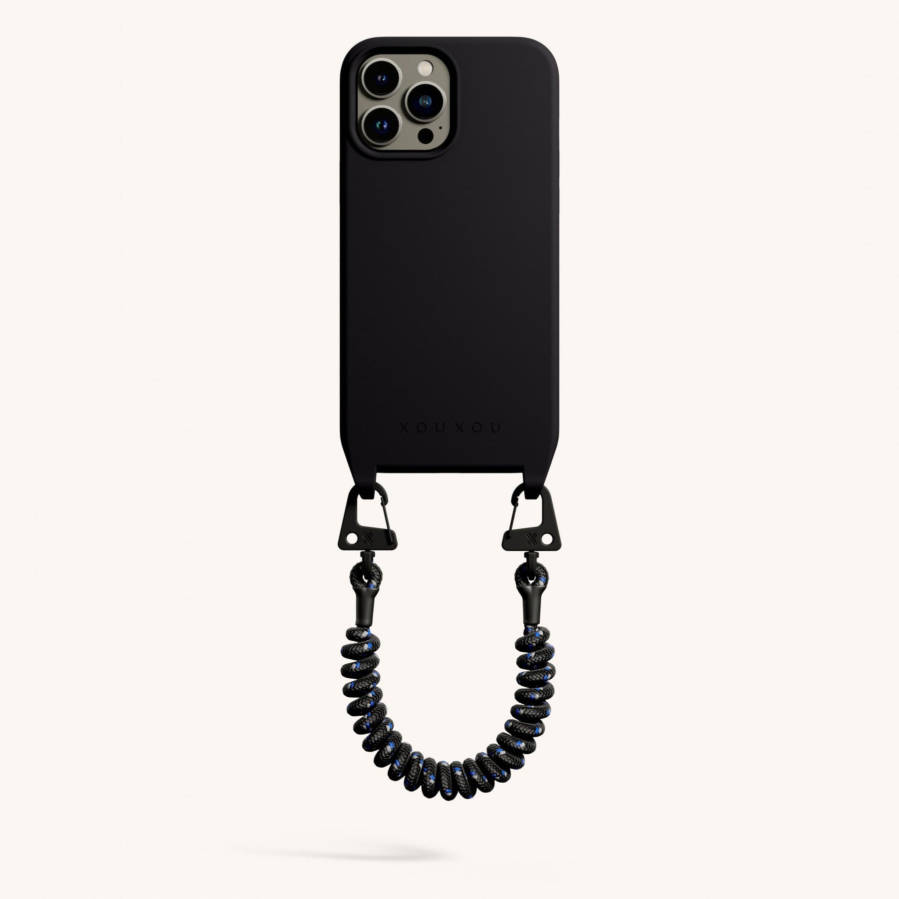 Phone Case with Spiral Rope in Black