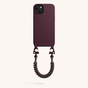 Phone Case with Spiral Rope in Burgundy