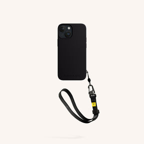 Phone Case with Wrist Strap in Black