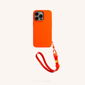 Handyhülle mit Handschlaufe in Neon Orange