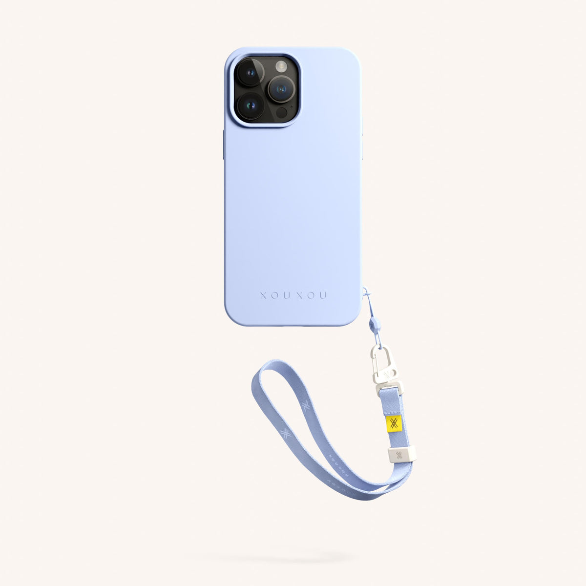 Phone Case with Wrist Strap for iPhone 14 Pro Max with MagSafe in Baby Blue Total View | XOUXOU #phone model_iphone 14 pro max