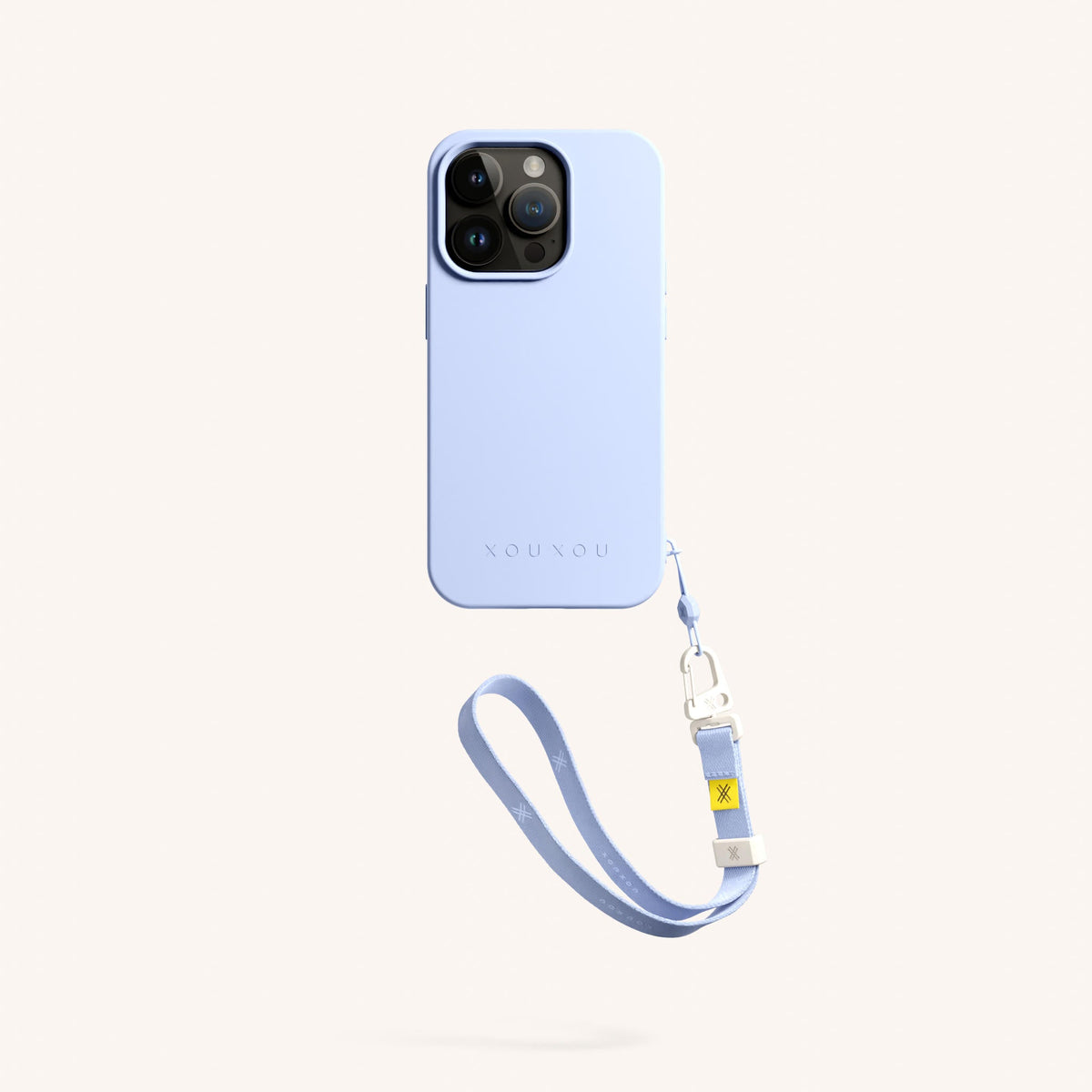 Phone Case with Wrist Strap for iPhone 14 Pro with MagSafe in Baby Blue Total View | XOUXOU #phone model_iphone 14 pro