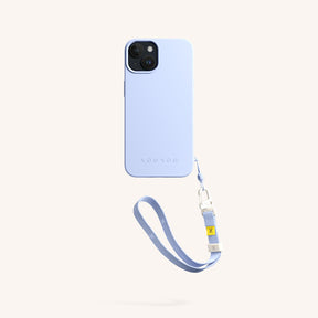 Phone Case with Wrist Strap in Baby Blue