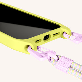 Phone Necklace with Carabiner Rope in Limoncello + Dolce