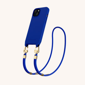 Phone Necklace with Carabiner Rope in Blue