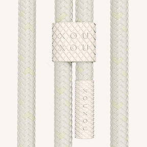 Phone Necklace with Carabiner Rope in Cyber Pink Clear + Chalk
