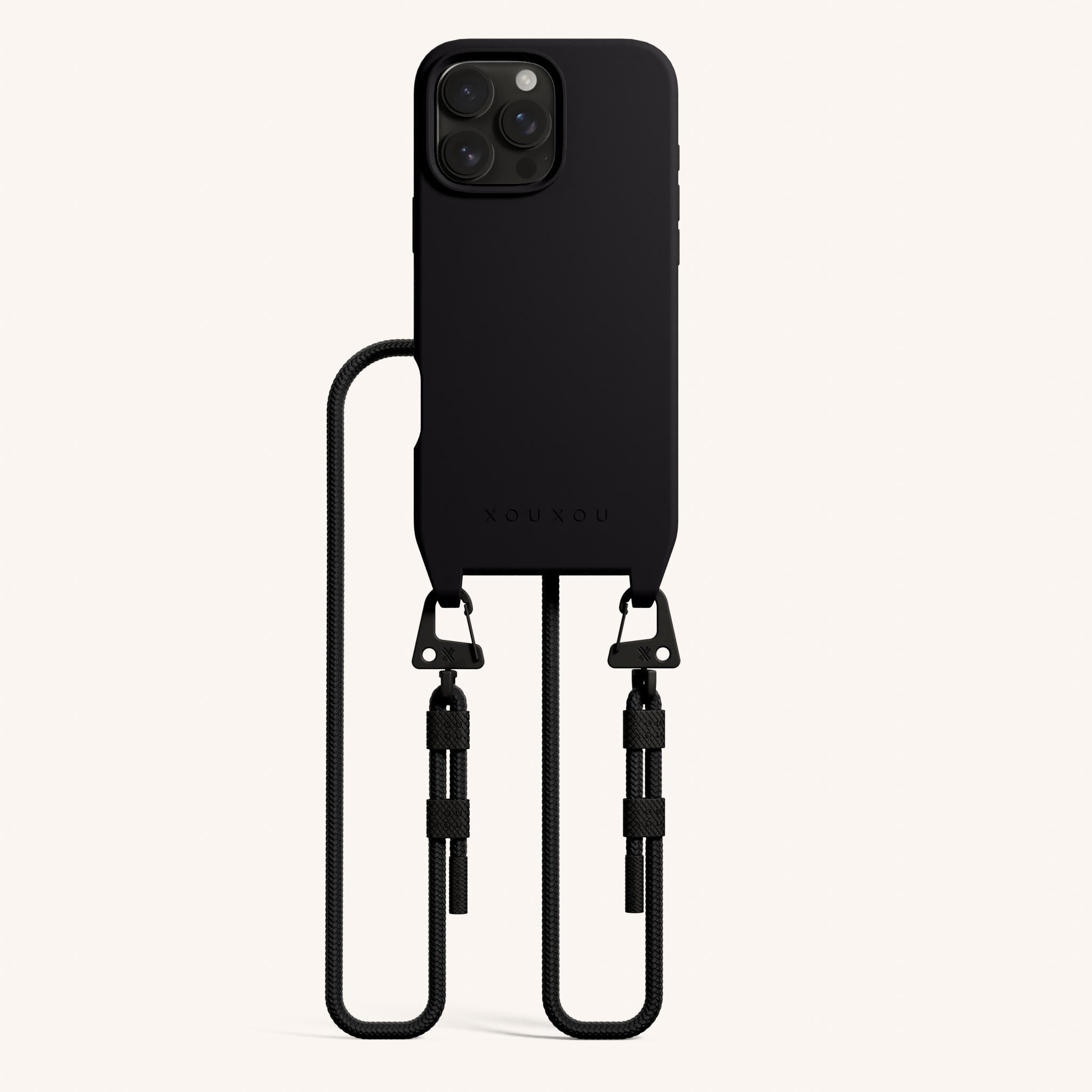 XOUXOU◆iPhone16 Case ／アイレット付き／マグセーフ対応 phone-necklace-with-carabiner-