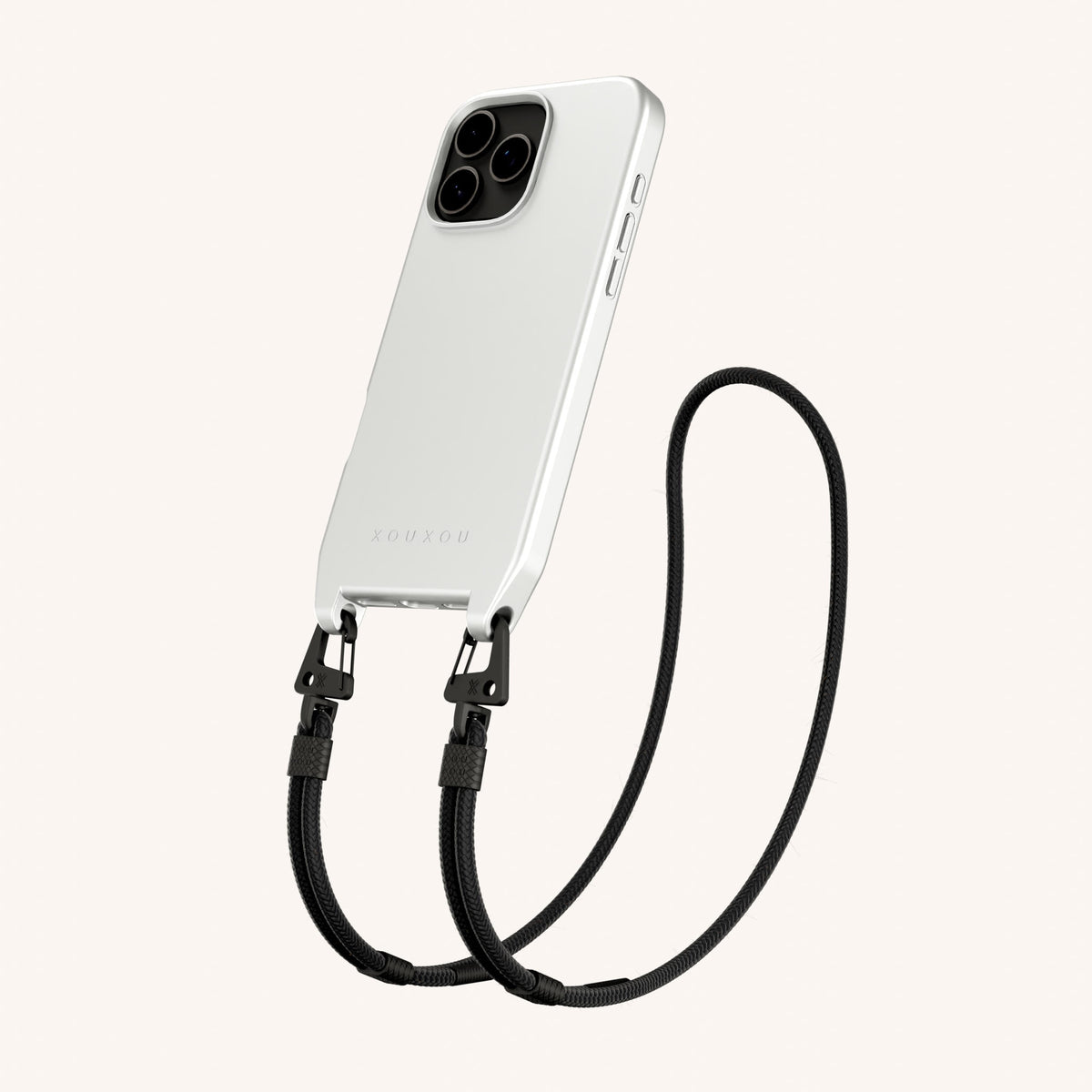 Phone Necklace with Carabiner Rope for iPhone 16 Pro with MagSafe in Y Total View | XOUXOU #phone model_iphone 16 pro