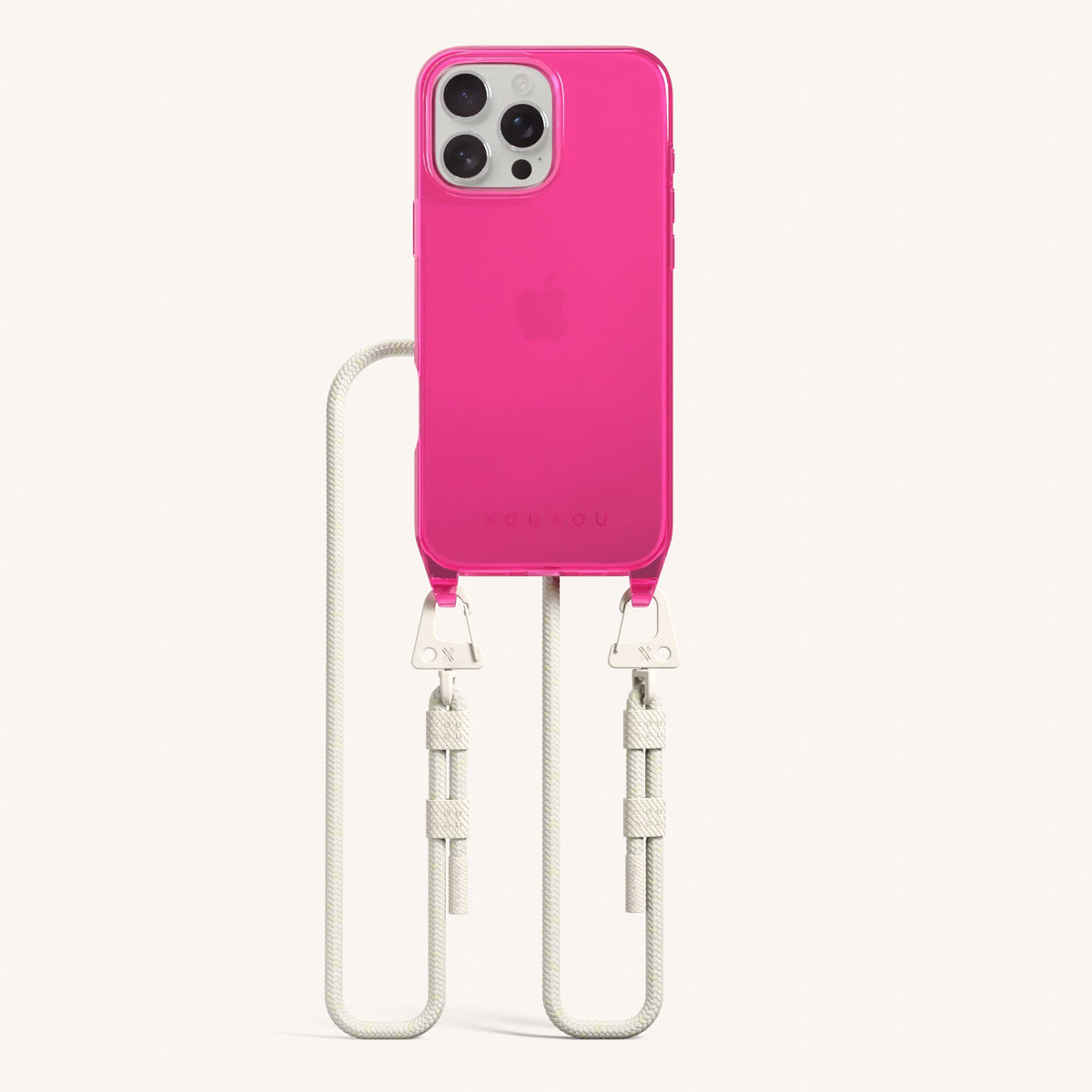 Phone Necklace with Carabiner Rope for iPhone 16 Pro without MagSafe in Cyber Total View | XOUXOU #phone model_iphone 16 pro