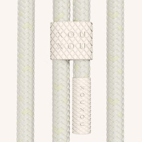 Phone Necklace with Carabiner Rope in Cyber Pink Clear + Chalk