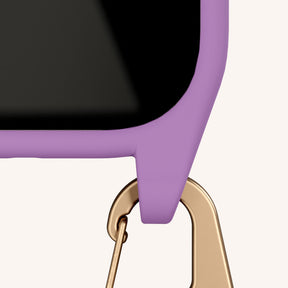 Phone Necklace with Carabiner Rope in Lavender + Vibrant Pastel