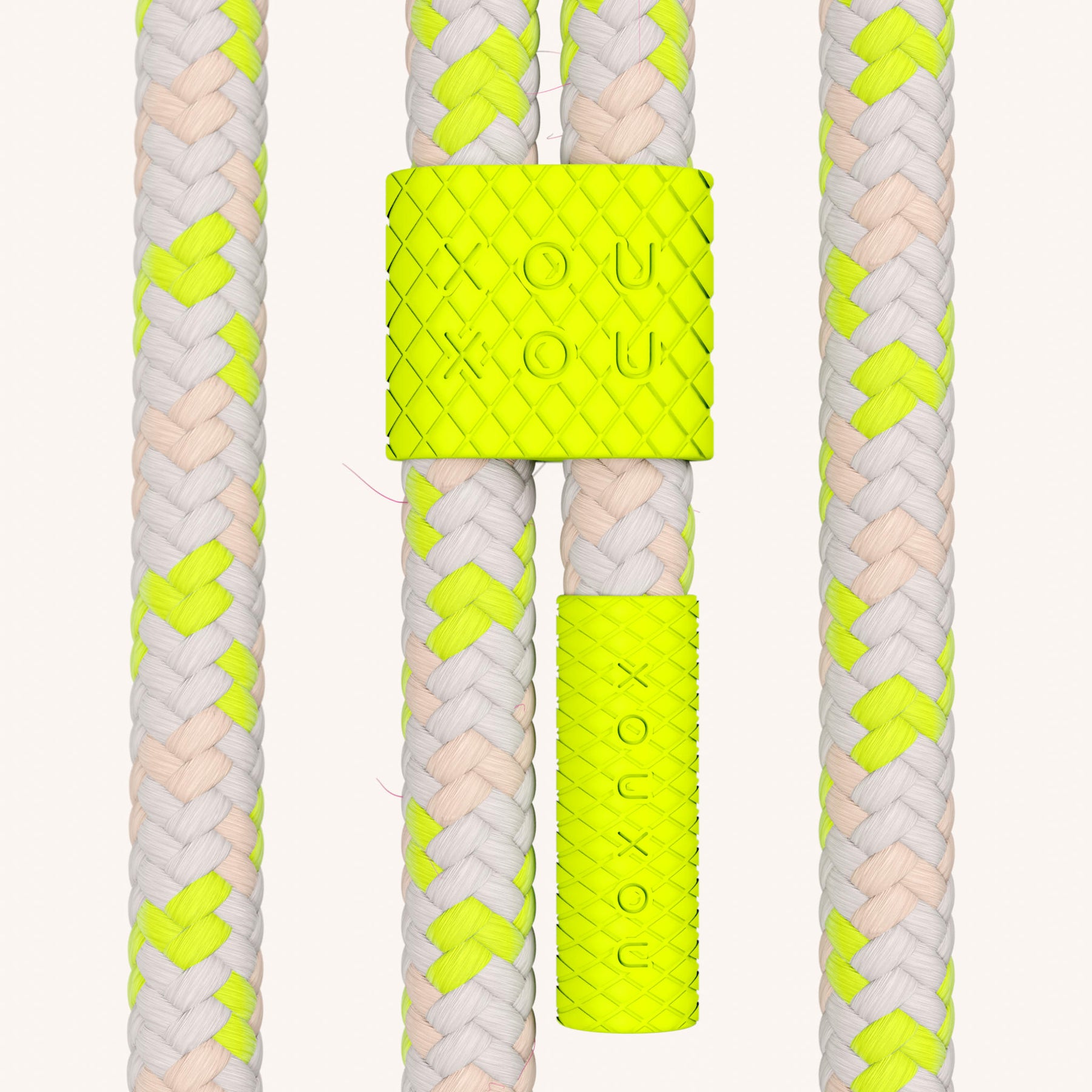 Phone Necklace with Carabiner Rope in Lavender + Neon Camouflage