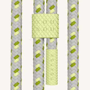 Phone Necklace with Carabiner Rope in Olive + Spotted Y2K