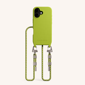 Phone Necklace with Carabiner Rope in Olive