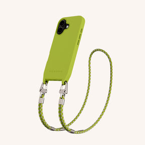 Phone Necklace with Carabiner Rope in Olive
