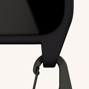 Handykette mit Karabinerband in Schwarz