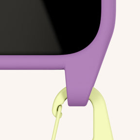 Handykette mit Karabinerband in Lavendel + Spotted Y2K