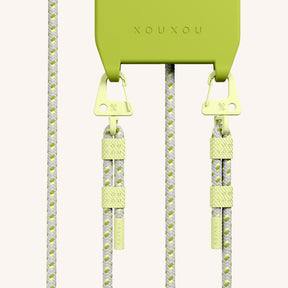 Handykette mit Karabinerband in Olive + Spotted Y2K