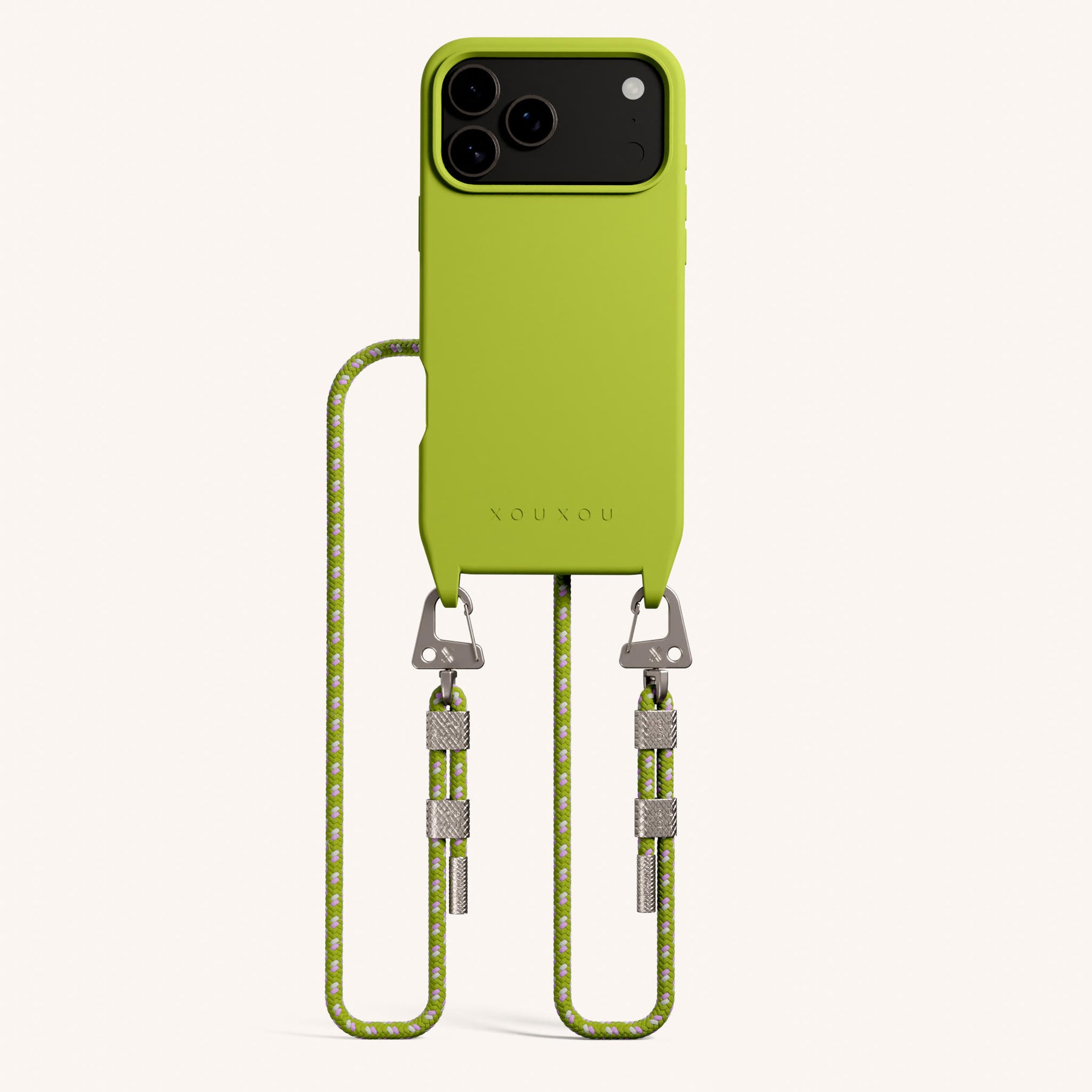 Handykette mit Karabinerband in Olive