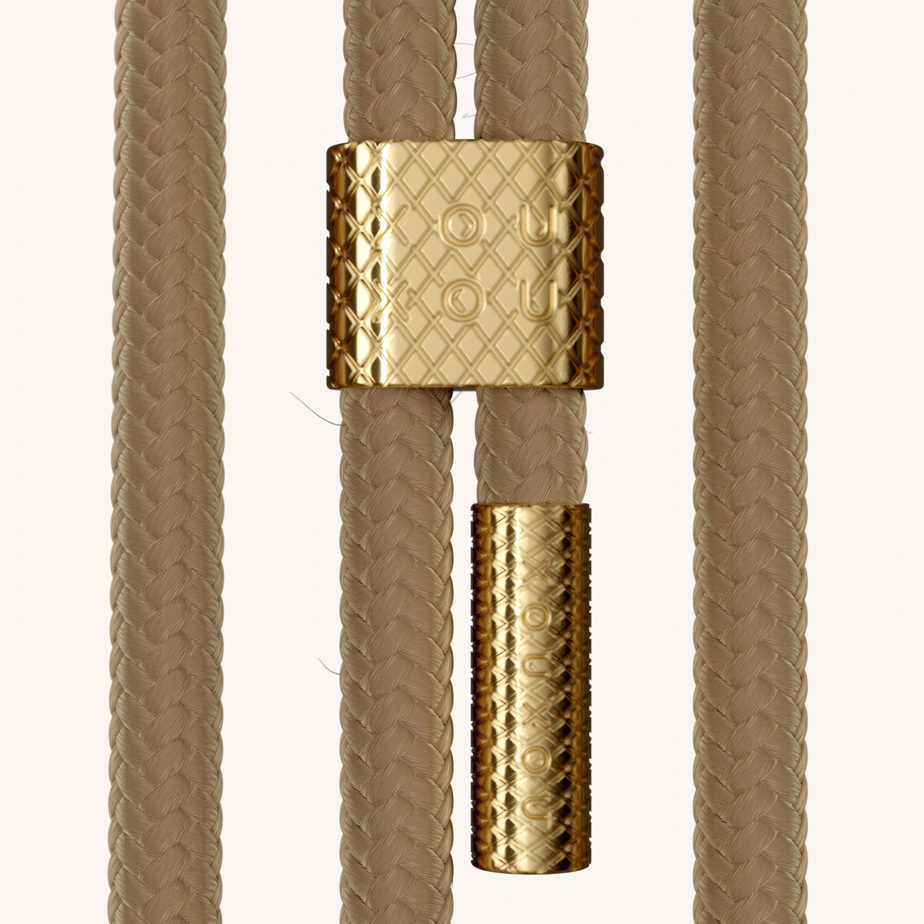 Handykette mit Karabinerband in Taupe