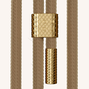 Handykette mit Karabinerband in Taupe