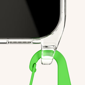 Handykette mit Karabinerband in Clear + Acid