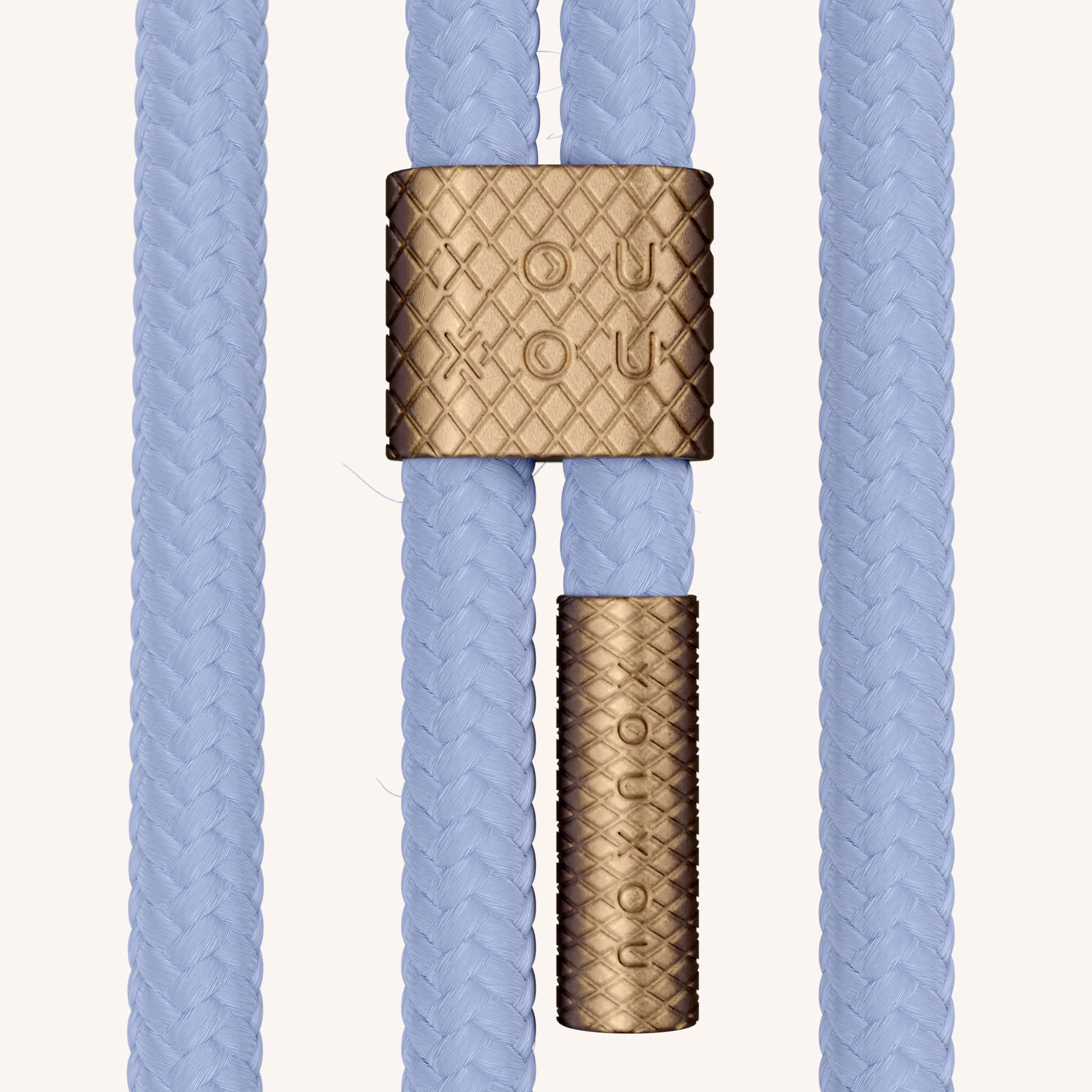 Handykette mit Karabinerband in Clear + Baby Blau