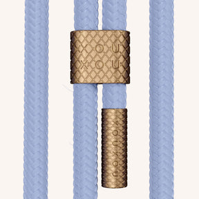 Handykette mit Karabinerband in Clear + Baby Blau