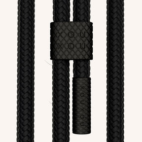 Handykette mit Karabinerband in Clear + Schwarz